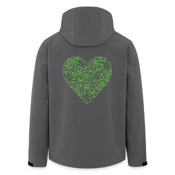 Gruseliges Halloween Zeug Herz Form Süßes oder Saures - Recycelte Männer Softshell-Jacke von Stanley/Stella - Anthrazit - Hinten - AI Model Male 185 light (185cm)