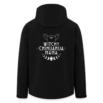 Witchy Chihuahua Mom Dogs Witch Witches - Men’s Recycled Softshell Jacket by Stanley/Stella - black - Back - AI Model Male 185 light (185cm)