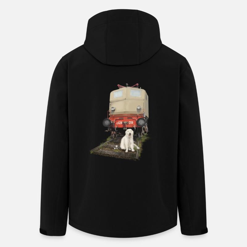 Golden Retriever mit Zug - Recycelte Männer Softshell-Jacke von Stanley/Stella - Schwarz