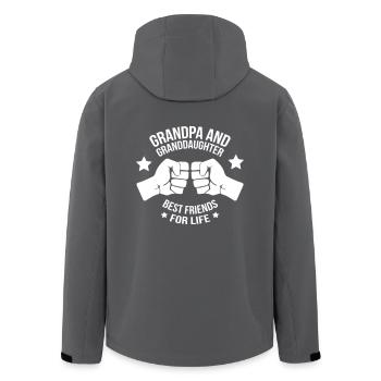 Grandpa And Granddaughter Best Friend - Recycelte Männer Softshell-Jacke von Stanley/Stella - Schwarz - Hinten - AI Model Male 185 light (185cm)