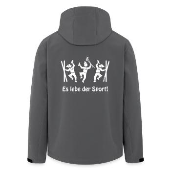 Es Lebe Der Sport! (Après Ski Party) - Recycelte Männer Softshell-Jacke von Stanley/Stella - Schwarz - Hinten - AI Model Male 185 light (185cm)