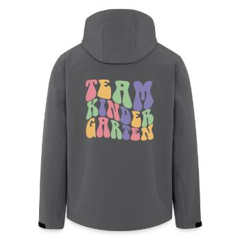 Team Kindergarten Cool Pre-K Teacher & Pupils Gift - Men’s Recycled Softshell Jacket by Stanley/Stella - anthracite - Back - AI Model Male 185 light (185cm)