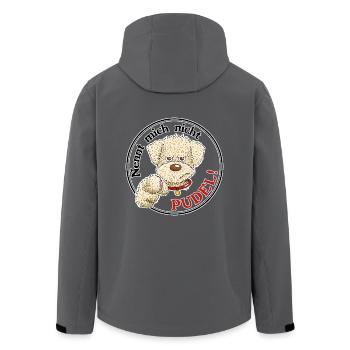 Poodle1 4 - Recycelte Männer Softshell-Jacke von Stanley/Stella - Schwarz - Hinten - AI Model Male 185 light (185cm)