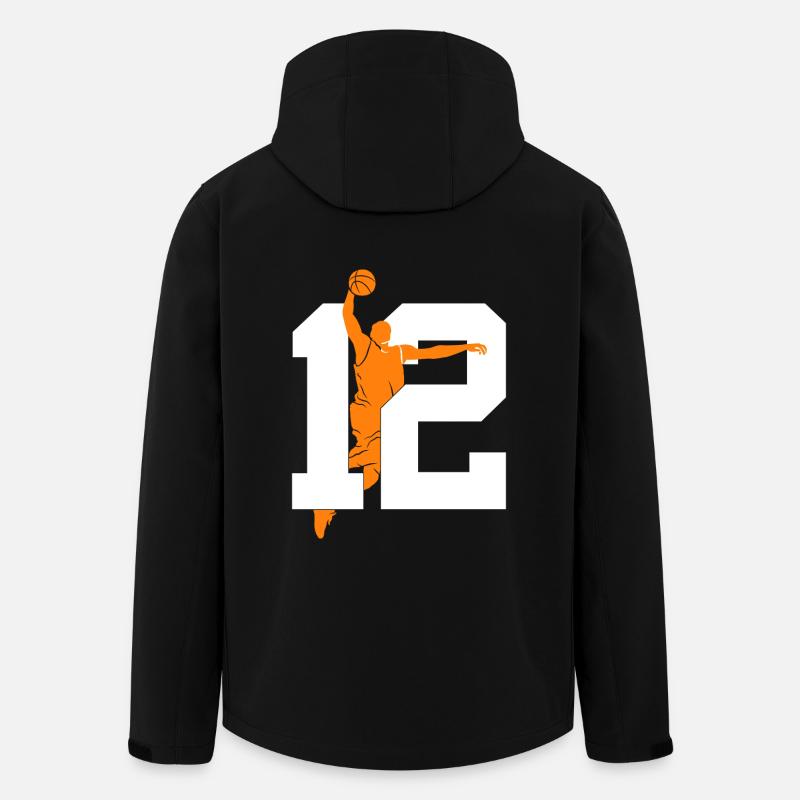NUMMER 12 BASKETBALL 12. GEBURTSTAG - Recycelte Männer Softshell-Jacke von Stanley/Stella - Schwarz