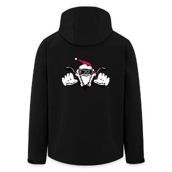 Weihnachtsmann auf Motorrad - Recycelte Männer Softshell-Jacke von Stanley/Stella - Schwarz - Hinten - AI Model Male 185 light (185cm)