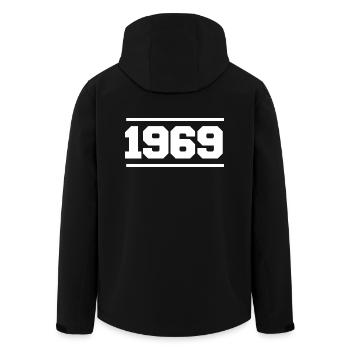 1969 Cadeau rétro 1969 - Veste softshell homme en polyester recyclé Stanley/Stella - noir - Dos - AI Model Male 185 light (185cm)