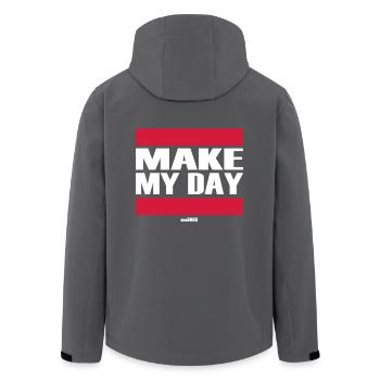 Make my day - Veste softshell homme en polyester recyclé Stanley/Stella - noir - Dos - AI Model Male 185 light (185cm)