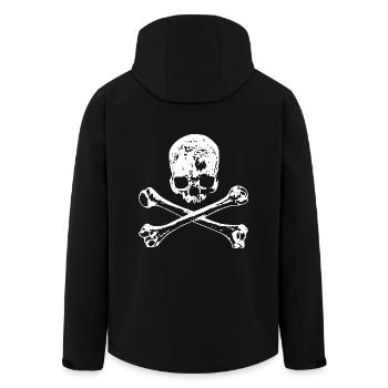 Skull and Bones - Men’s Recycled Softshell Jacket by Stanley/Stella - black - Back - AI Model Male 185 light (185cm)