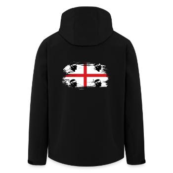 Sardinia vintage flag - Men’s Recycled Softshell Jacket by Stanley/Stella - black - Back - AI Model Male 185 light (185cm)