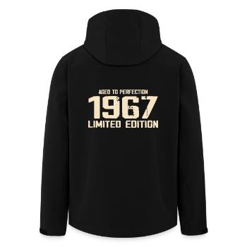 1967 Limited edition 1967 Geburtstag 1967 Retro - Recycelte Männer Softshell-Jacke von Stanley/Stella - Schwarz - Hinten - AI Model Male 185 light (185cm)