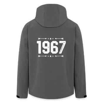 vintage 1967 vintage 58th birthday 1967. - Men’s Recycled Softshell Jacket by Stanley/Stella - anthracite - Back - AI Model Male 185 light (185cm)