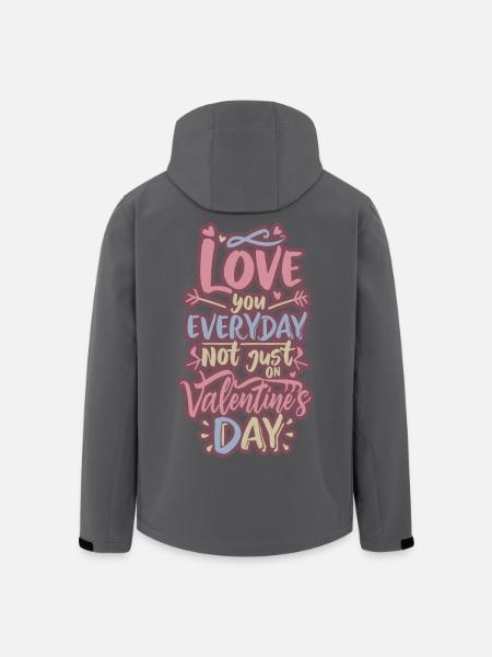 Dagelijkse Liefde, Geen Valentijnsdag. - Heren softshell jas van gerecycled polyester Stanley/Stella - zwart
