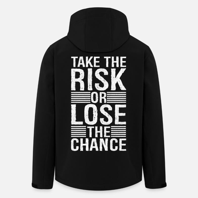 Gehen Sie das Risiko ein und verlieren Sie die Chance - Recycelte Männer Softshell-Jacke von Stanley/Stella - Schwarz