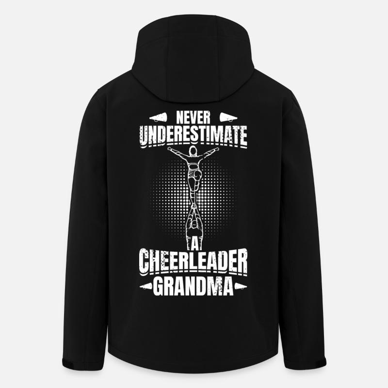 Never Underestimate Cheerleader Grandma - Men’s Recycled Softshell Jacket by Stanley/Stella - black