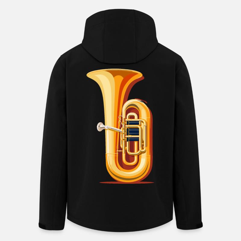 Tuba Grafik - Recycelte Männer Softshell-Jacke von Stanley/Stella - Schwarz