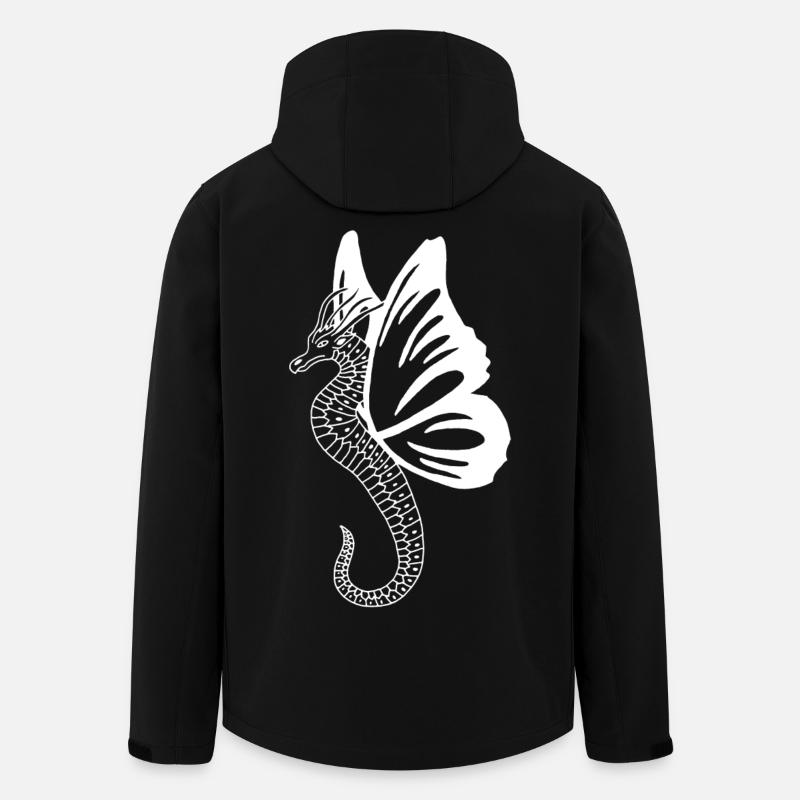 White Butterfly Dragon - Men’s Recycled Softshell Jacket by Stanley/Stella - black