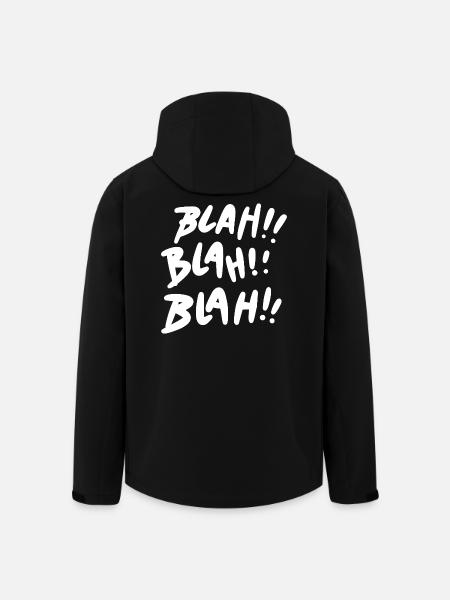 Bla Bla Bla Blanc - Veste softshell homme en polyester recyclé Stanley/Stella - noir