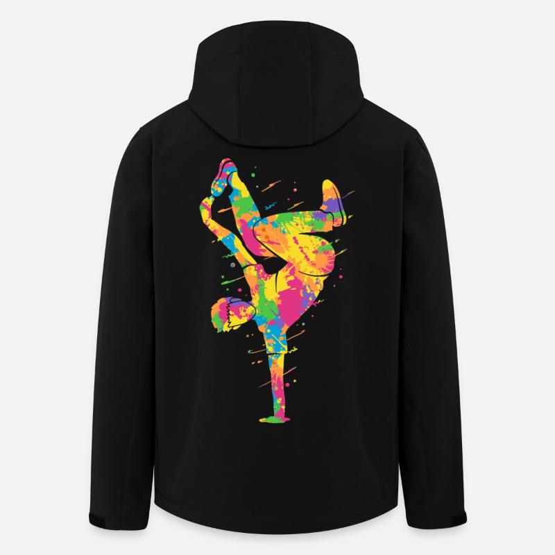 Breakdancing Bunt Breakdancer Jungen Breakdance - Recycelte Männer Softshell-Jacke von Stanley/Stella - Schwarz