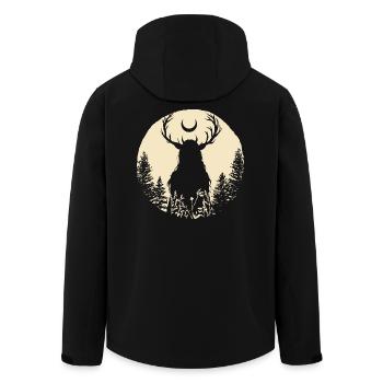 Sorcière de la Lune Sorcière de la Lune - Veste softshell homme en polyester recyclé Stanley/Stella - noir - Dos - AI Model Male 185 light (185cm)