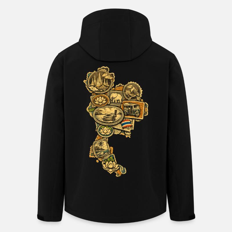 Thailand Thai Pride - Recycelte Männer Softshell-Jacke von Stanley/Stella - Schwarz