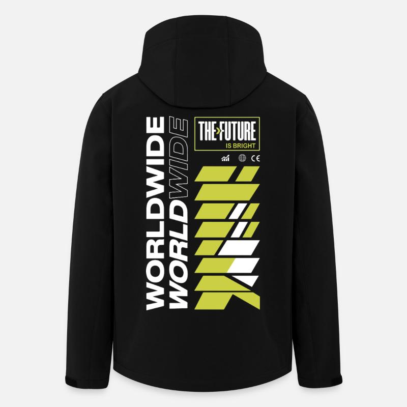 Futur Motif Radiant - Veste softshell homme en polyester recyclé Stanley/Stella - noir