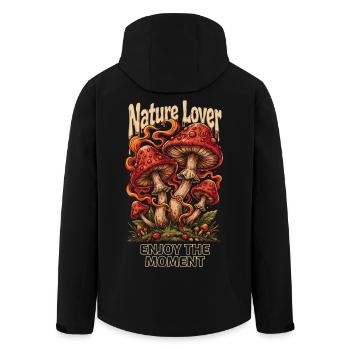 Amoureux de la nature Pilz - Profitez de l’instant - Veste softshell homme en polyester recyclé Stanley/Stella - noir - Dos - AI Model Male 185 light (185cm)