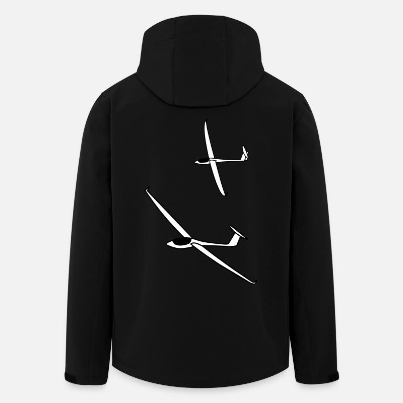 gliding glider pilot - Veste softshell homme en polyester recyclé Stanley/Stella - noir