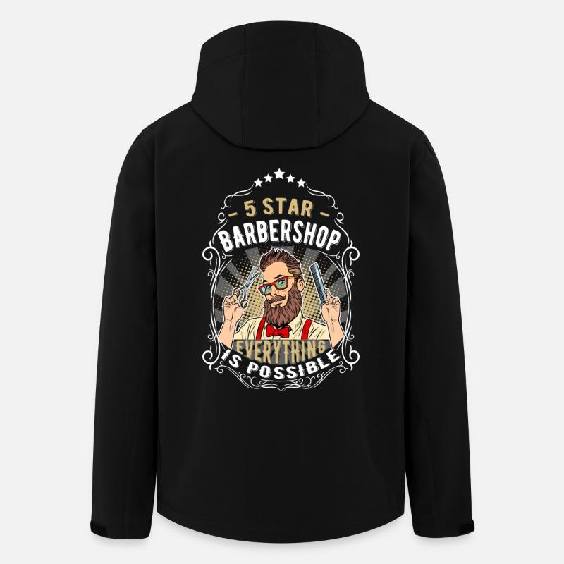 Barbershop Frisör - Recycelte Männer Softshell-Jacke von Stanley/Stella - Schwarz