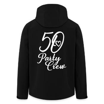 50 Party Crew 50. Geburtstag 50 Jahre alt - Recycelte Männer Softshell-Jacke von Stanley/Stella - Schwarz - Hinten - AI Model Male 185 light (185cm)