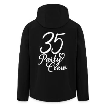 35 Party Crew 35th Birthday Party 35 ans - Veste softshell homme en polyester recyclé Stanley/Stella - noir - Dos - AI Model Male 185 light (185cm)