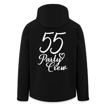55 Party Crew 55th Birthday Party 55 Years Old - Men’s Recycled Softshell Jacket by Stanley/Stella - black - Back - AI Model Male 185 light (185cm)