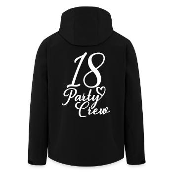 18 Party Crew 18. Geburtstag Party 18 Jahre alt - Recycelte Männer Softshell-Jacke von Stanley/Stella - Schwarz - Hinten - AI Model Male 185 light (185cm)