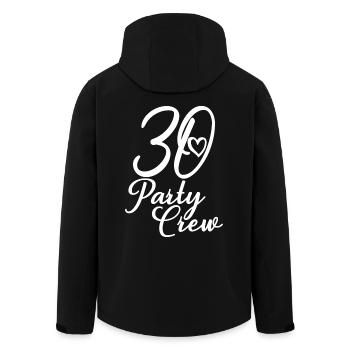30 Party Crew 30th Birthday Party 30 ans - Veste softshell homme en polyester recyclé Stanley/Stella - noir - Dos - AI Model Male 185 light (185cm)