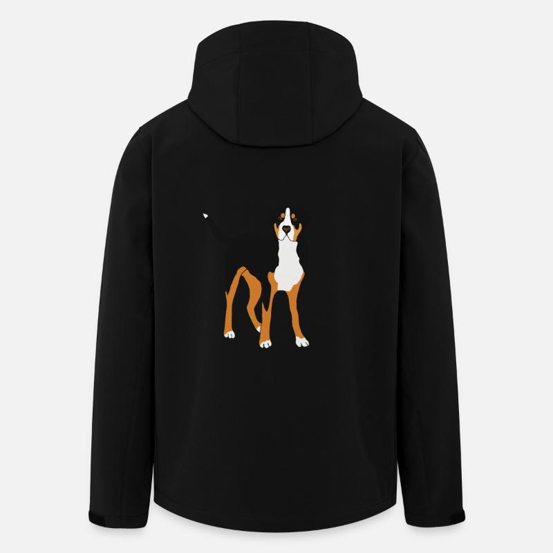 Großer Schweizer Sennenhund - Recycelte Männer Softshell-Jacke von Stanley/Stella - Schwarz