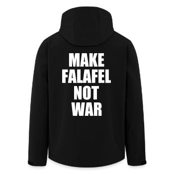 Make falafel not war - Recycelte Männer Softshell-Jacke von Stanley/Stella - Schwarz - Hinten - AI Model Male 185 light (185cm)