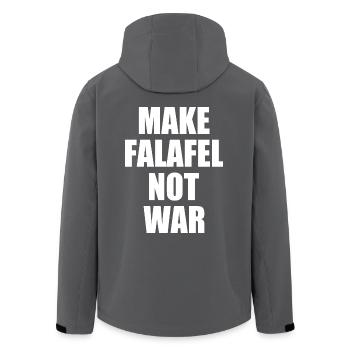 Make falafel not war - Recycelte Männer Softshell-Jacke von Stanley/Stella - Anthrazit - Hinten - AI Model Male 185 light (185cm)