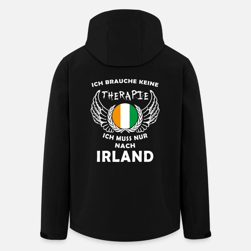 Therapie Irland - Recycelte Männer Softshell-Jacke von Stanley/Stella - Schwarz