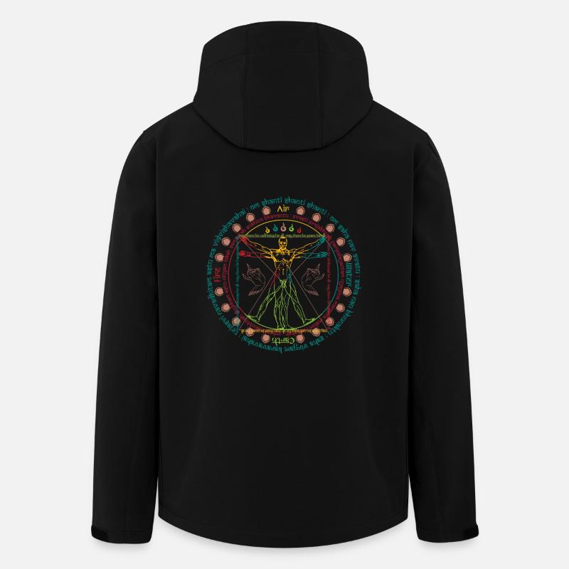 Vitruvian Cosmo Wise Man - Recycelte Männer Softshell-Jacke von Stanley/Stella - Schwarz