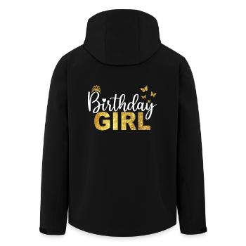 Anniversaire Fille Cool Fête d’anniversaire pour les enfants Filles - Veste softshell homme en polyester recyclé Stanley/Stella - noir - Dos - AI Model Male 185 light (185cm)