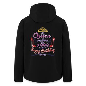 1999 Queen, 25th Birthday For Women 25 Years Old - Men’s Recycled Softshell Jacket by Stanley/Stella - black - Back - AI Model Male 185 light (185cm)