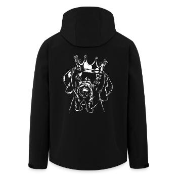 DOGE ALLEMAND Crown Dog Dogs Wilsigns - Veste softshell homme en polyester recyclé Stanley/Stella - noir - Dos - AI Model Male 185 light (185cm)