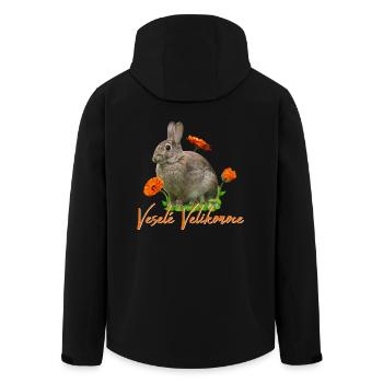 Vesele Velikonoce Frohe Ostern - Recycelte Männer Softshell-Jacke von Stanley/Stella - Schwarz - Hinten - AI Model Male 185 light (185cm)