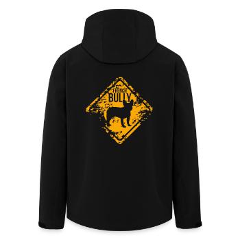 French Bully French Bulldog Wilsigns chiens - Veste softshell homme en polyester recyclé Stanley/Stella - noir - Dos - AI Model Male 185 light (185cm)