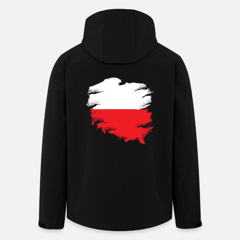 polnische Flagge - Recycelte Männer Softshell-Jacke von Stanley/Stella - Schwarz