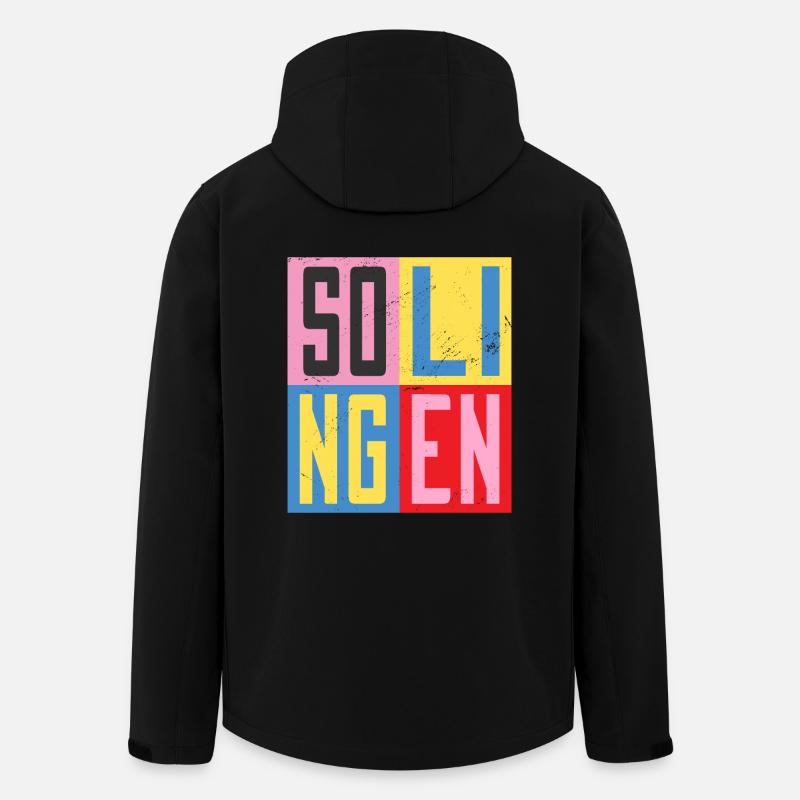 Solingen City Design - Men’s Recycled Softshell Jacket by Stanley/Stella - black