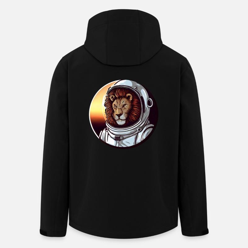 Lion Astronaut - Conception spatiale aventureuse - Veste softshell homme en polyester recyclé Stanley/Stella - noir