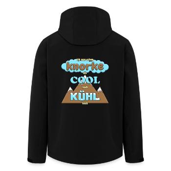 Knorke ist cool - Recycelte Männer Softshell-Jacke von Stanley/Stella - Schwarz - Hinten - AI Model Male 185 light (185cm)
