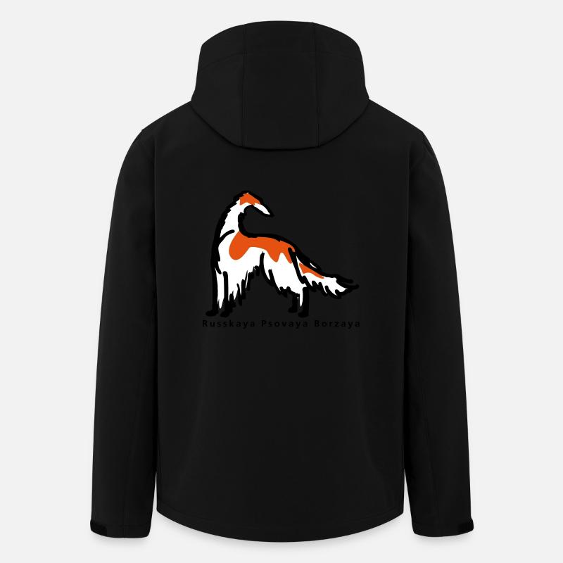 barsoi drawn - Recycelte Männer Softshell-Jacke von Stanley/Stella - Schwarz