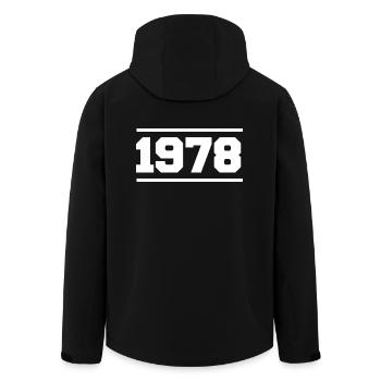 1978 Cadeau rétro 1978 original 1978 - Veste softshell homme en polyester recyclé Stanley/Stella - noir - Dos - AI Model Male 185 light (185cm)
