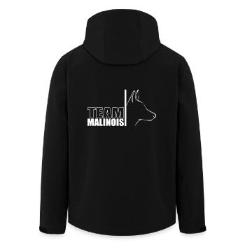 TEAM MALINOIS Profil Hunde Wilsigns IGP Hundesport - Recycelte Männer Softshell-Jacke von Stanley/Stella - Schwarz - Hinten - AI Model Male 185 light (185cm)